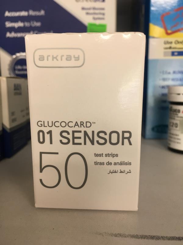 نوار تست قند خون آرکری مدل Glucocard-01 Sensor بسته 50 عددی