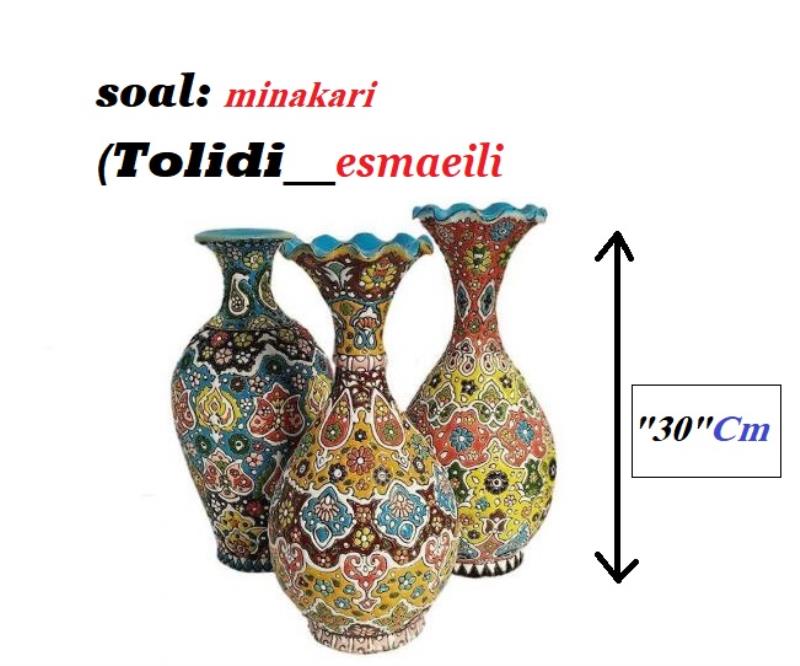 سفـــال:«لالــه ای» هر عَــــدد_ مینـــاکاری_رنگ(لعـــــابی)